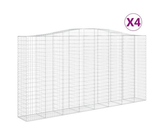 Coșuri gabion arcuite, 4 buc 400x50x200/220 cm, fier galvanizat, 2 image