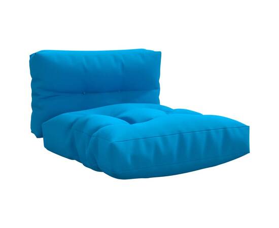 Perne canapea din paleți, 2 buc., albastru deschis, textil, 2 image