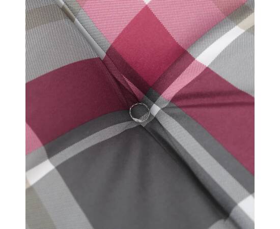 Perne pentru canapea din paleți, 2 buc., roșu, carouri, textil, 5 image