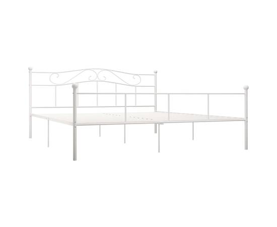 Cadru de pat, alb, 180 x 200 cm, metal, 2 image