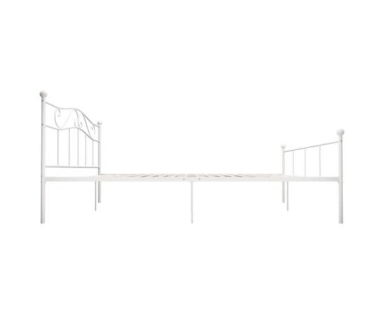 Cadru de pat, alb, 180 x 200 cm, metal, 4 image