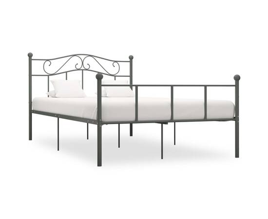 Cadru de pat, gri, 140 x 200 cm, metal