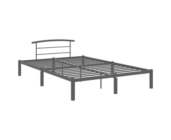 Cadru de pat, negru, 140 x 200 cm, metal, 2 image