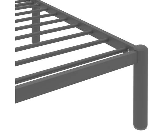 Cadru de pat, negru, 140 x 200 cm, metal, 6 image