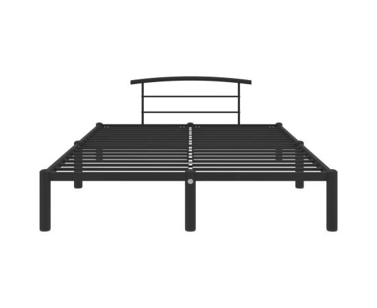 Cadru de pat, negru, 160 x 200 cm, metal, 3 image