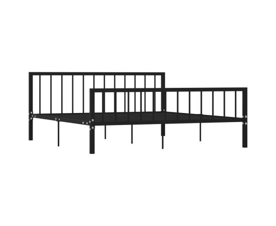 Cadru de pat, negru, 180 x 200 cm, metal, 2 image