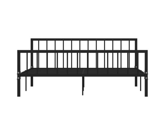 Cadru de pat, negru, 180 x 200 cm, metal, 3 image