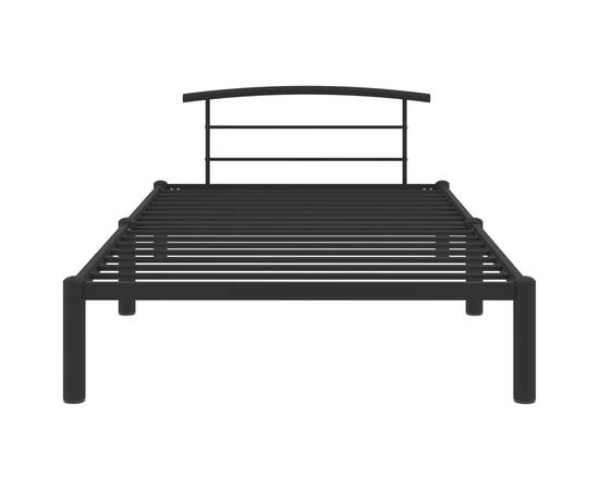 Cadru de pat, negru, 90 x 200 cm, metal, 3 image