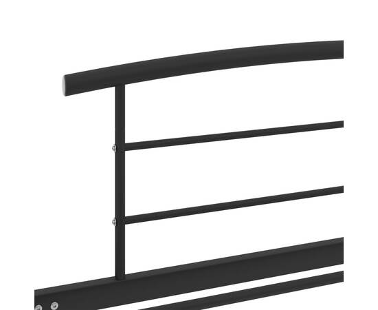 Cadru de pat, negru, 90 x 200 cm, metal, 5 image