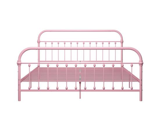 Cadru de pat, roz, 180 x 200 cm, metal, 3 image