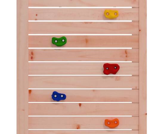 Căsuță de joacă cu leagăn perete de cățărat, lemn masiv douglas, 10 image