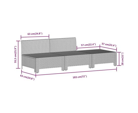 Set mobilier de grădină cu perne, 8 piese, gri, poliratan, 10 image