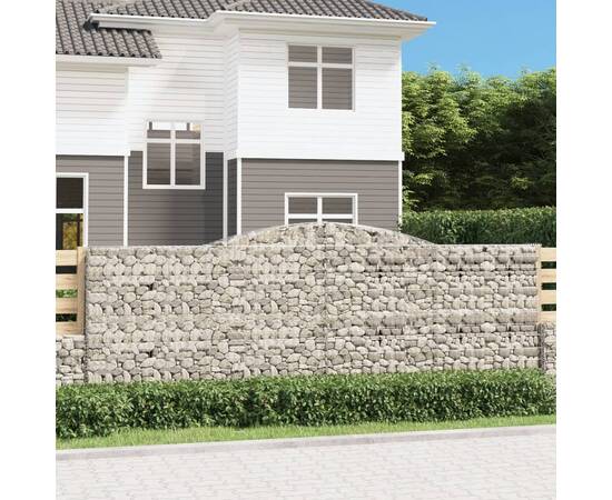 Coș gabion arcuit, 400x30x140/160 cm, fier galvanizat