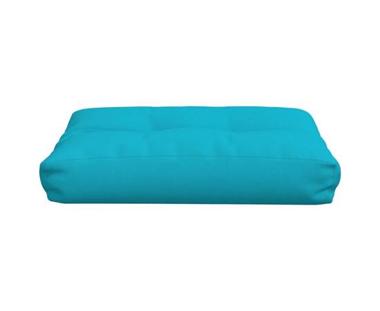Pernă de canapea din paleți, turcoaz, 60x40x12 cm, textil, 4 image