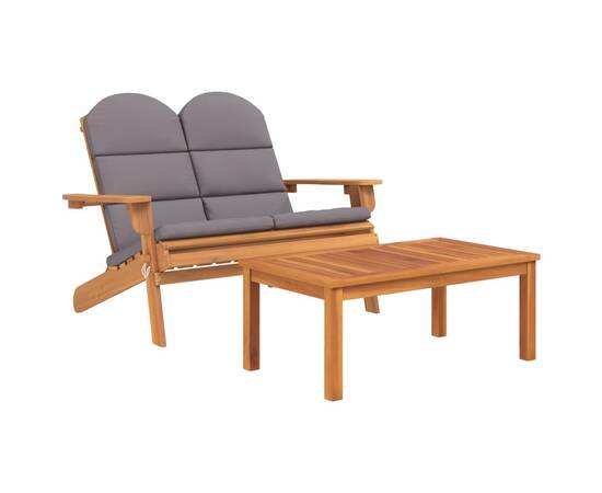 Set mobilier de grădină adirondack, 2 piese, lemn masiv acacia, 2 image