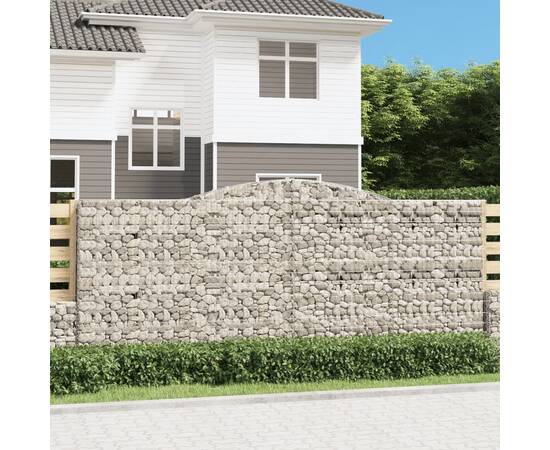 Coș gabion arcuit, 400x30x160/180 cm, fier galvanizat