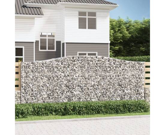 Coșuri gabion arcuite 9 buc. 400x50x160/180 cm, fier galvanizat