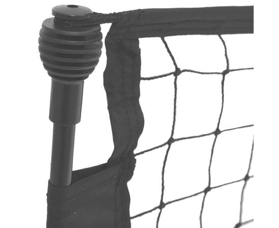 Plasă rebounder fotbal, negru și galben 183x85x120 cm poliester, 6 image