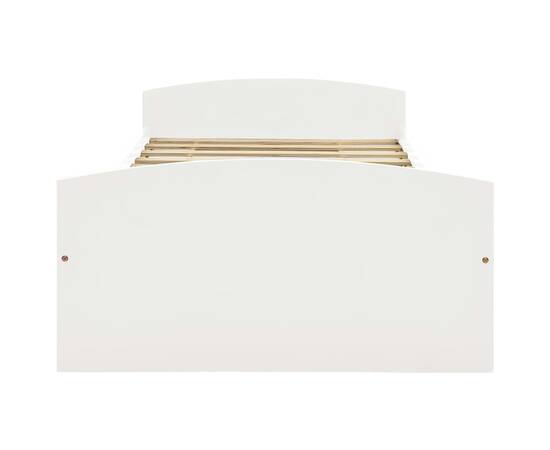 Cadru de pat cu 2 sertare, alb, 90 x 200 cm, lemn masiv de pin, 3 image