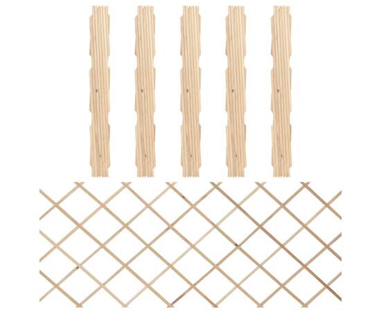 Garduri cu zăbrele, 5 buc., 180x80 m, lemn masiv de brad