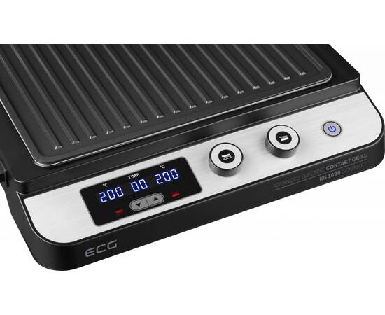 Contact grill ecg kg 1000 gourmet, 1650–2000 w, 2 termostate independente, 18 image