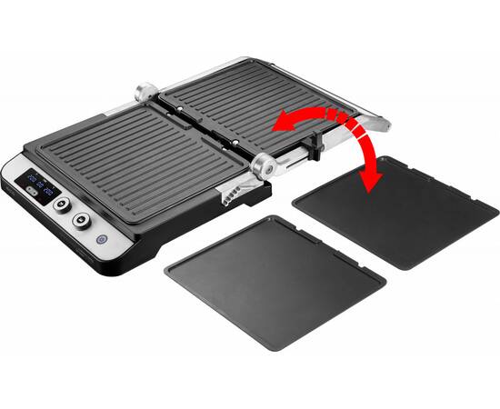 Contact grill ecg kg 1000 gourmet, 1650–2000 w, 2 termostate independente, 21 image