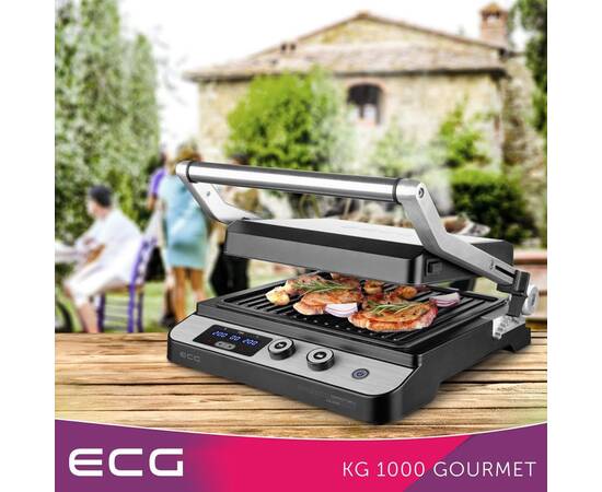 Contact grill ecg kg 1000 gourmet, 1650–2000 w, 2 termostate independente, 7 image