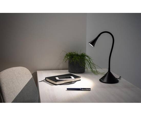 Lampa de masa gogen ll88b, 3.2w, gat flexibil, culoare neagra, clasa energetică, 2 image