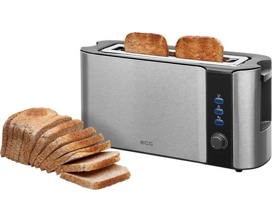 Prajitor de paine ecg st 10630 inox , 1000 w, 2 felii, 6 niveluri rumenire, 8 image