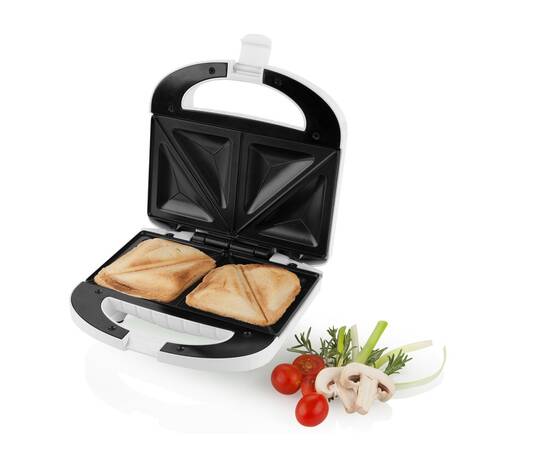 Sandwich maker gallet saumur cro625, 800 w, 4 sandwich-uri triunghiulare, alb, 10 image