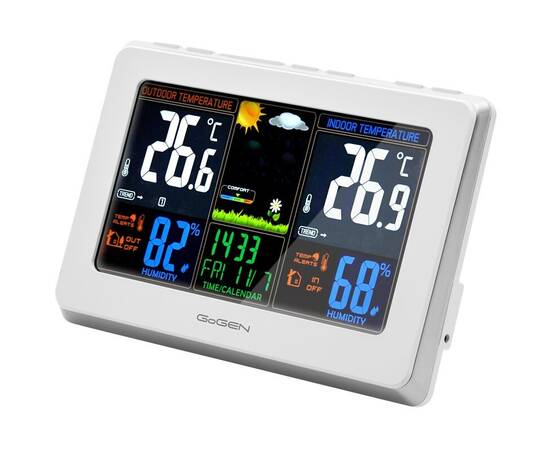 Statie meteo interior-exterior gogen me 3257, senzor extern fara fir, lcd color