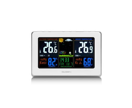 Statie meteo interior-exterior gogen me 3257, senzor extern fara fir, lcd color, 8 image