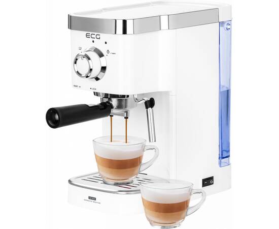 Espressor manual ecg esp 20301 alb, 1450 w,1.25 l, dispozitiv spumare, 20 bar, 9 image