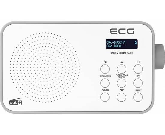 Radio portabil ecg rd 110 dab cu tuner dab+ si fm, alb, 1,2 w, memorie 30 de, 6 image