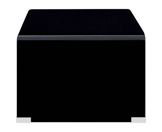 Măsuță de cafea, negru, 98x45x31 cm, sticlă securizată, 3 image