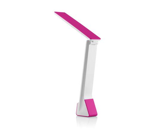 Lampa de masa cu led gogen ll12p, consum 4w, brat flexibil, roz, 2 image