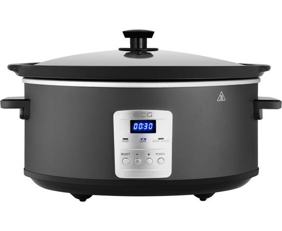 Oala electrica slow cooker ecg ph 6530 master, 6.5 litri, 270 w, vas ceramic,