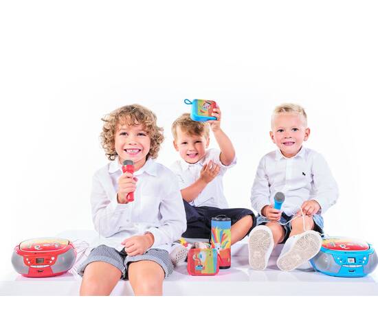 Boxa portabila pentru copii gogen decko trio r, 5 w, bluetooth, ipx6, rosu, 5 image