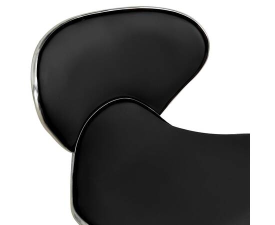 Scaun de salon spa, negru, piele ecologică, 5 image