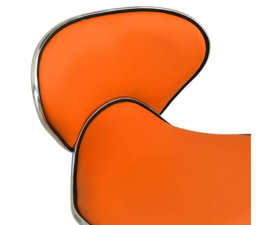 Scaun pentru salon spa, portocaliu, piele ecologică, 5 image