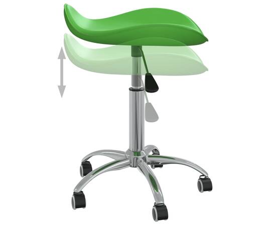 Scaun pentru salon spa, verde, piele ecologică, 5 image