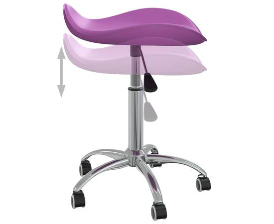 Scaun pentru salon spa, violet, piele ecologică, 5 image