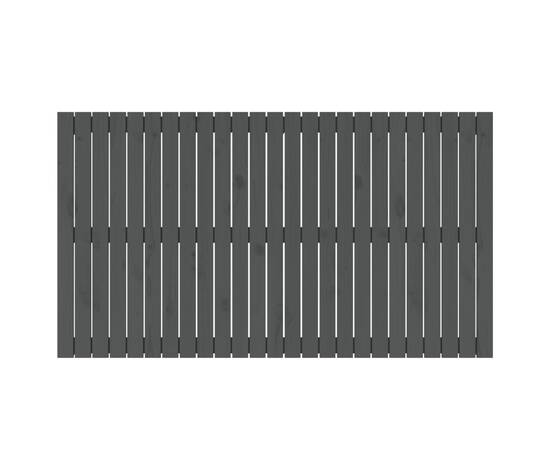 Tăblie de pat pentru perete, gri, 159,5x3x90 cm, lemn masiv pin, 4 image