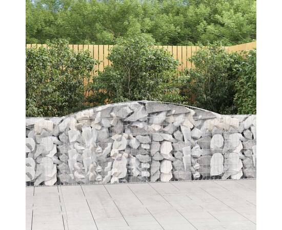 Coșuri gabion arcuite 3 buc, 400x30x100/120 cm fier galvanizat