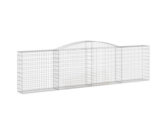 Coșuri gabion arcuite 3 buc, 400x30x100/120 cm fier galvanizat, 3 image