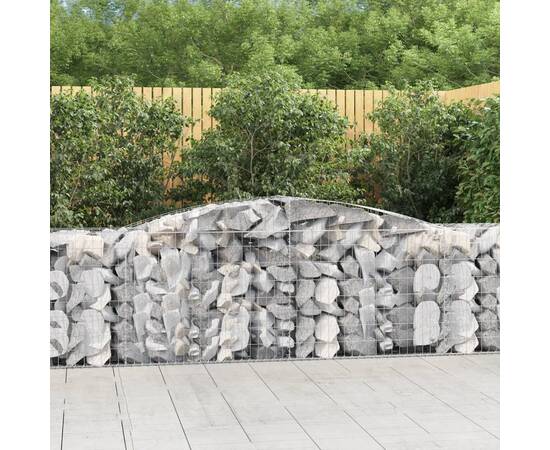 Coșuri gabion arcuite 3 buc, 400x50x80/100 cm, fier galvanizat