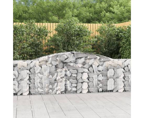 Coșuri gabion arcuite 4 buc, 400x30x100/120 cm fier galvanizat