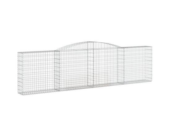 Coșuri gabion arcuite 4 buc, 400x30x100/120 cm fier galvanizat, 3 image