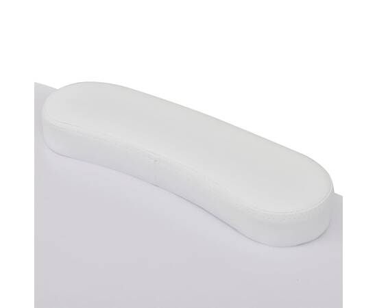 Masă pliabilă pentru manichiură cu roți, alb, 3 image
