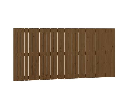Tăblie de pat pentru perete, maro miere, 185x3x90 cm, lemn pin, 2 image